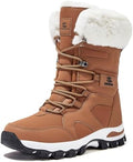 HOBIBEAR Women's Mid-Calf Faux Fur Snow Boots, Water-Resistant Winter Boots