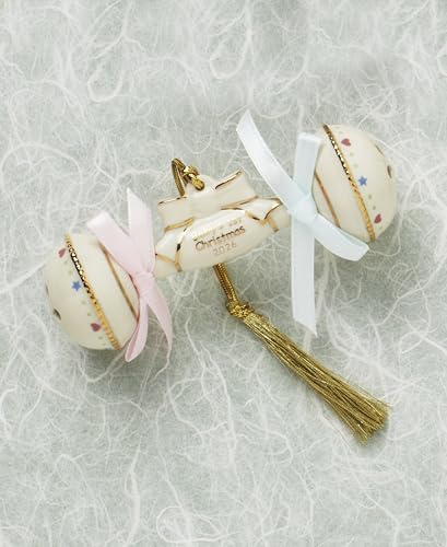 Lenox 2026 Babys 1st Christmas Rattle Ornament