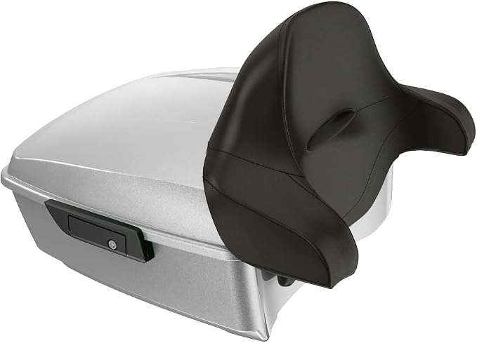 Advanblack Road Glide Tour Trunk Pack Hard Candy Shattered Flake King Tour Trunk Pack Luggage +Wrap-Around Backrest Pad for '97-'25 Harley Touring Road King Street Glide Electra Glide CVO models