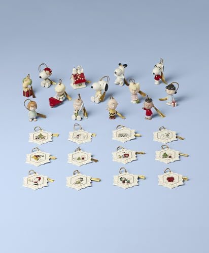 Lenox Peanuts Advent Calendar, 25-Piece Christmas Ornament Set