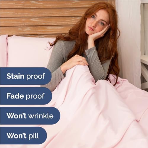Full Size 4 Piece Sheet Set - Breathable & Cooling Sheets - Lavender Pink