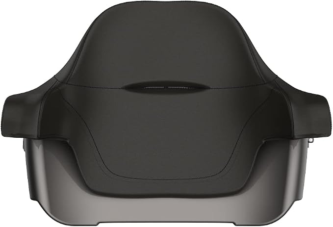 Advanblack Road Glide Tour Trunk Pack Silver Flux King Tour Trunk Pack Luggage +Wrap-Around Backrest Pad for '97-'25 Harley Touring Road King Street Glide Electra Glide CVO models