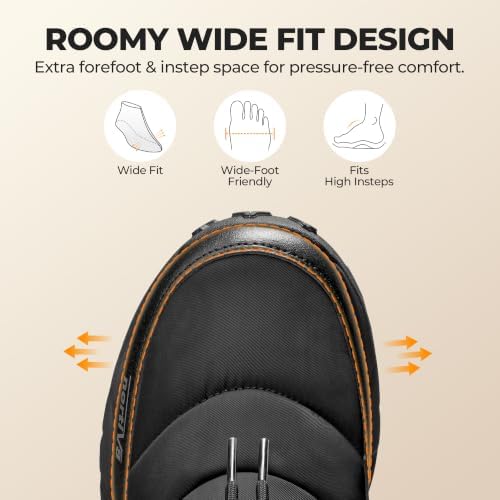 NORTIV 8 Men's Wide Winter Snow Boots Insulated Waterproof Outdoor