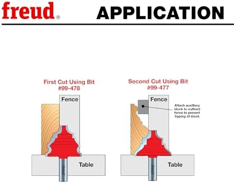 Freud 99-478: 2-3/16" (Dia.) Chair Rail Bit with 1/2" Shank