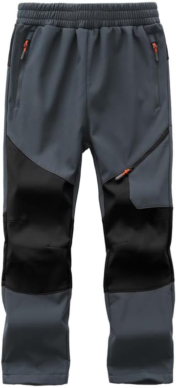 Kids Winter Pants Boys Snow Trousers Waterproof Fleece Lined
