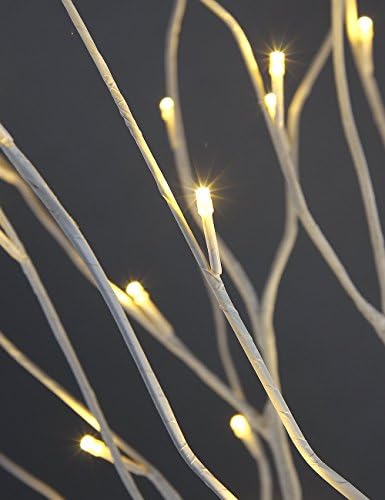 LIGHTSHARE 8 Feet 132L LED Birch Tree Lights, Warm White, for Holiday Party and Christmas Decoration, Indoor and Outdoor Use