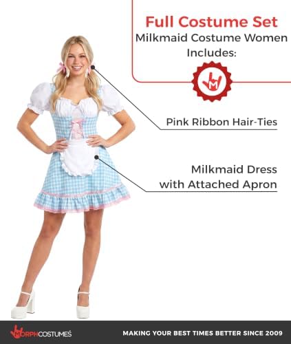 Morph Little Bo Peep Costume Women, Milkmaid Costume Women