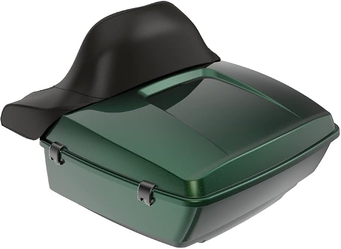 Advanblack Road Glide Tour Trunk Pack Hard Candy Chameleon King Tour Trunk Pack Luggage +Wrap-Around Backrest Pad for '97-'25 Harley Touring Road King Street Glide Electra Glide CVO models