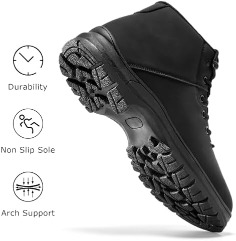CARENURSE Mens Lightweight Hiking Boots Waterproof Mid Ankle Work Casual Hiker Trekking Outdoor Boots Anti Slip Hiking Shoes