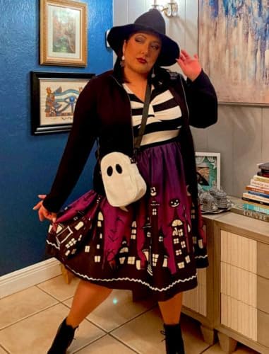 ZEZCLO Women's Plus Size Halloween Dress Pumpkin Halloween Costume Dresses