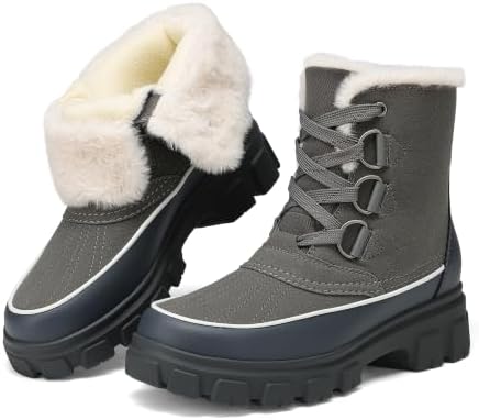 DREAM PAIRS Women’s Lace Up Ankle Snow Boots