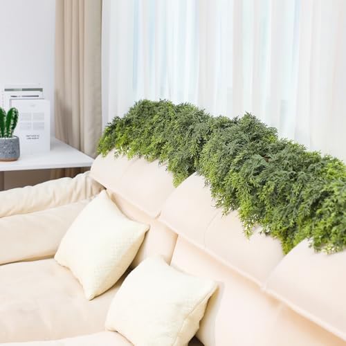 Waydress 1 Pcs 6 ft Christmas Artificial Cedar Garland Realistic
