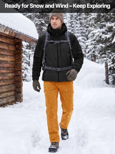 FREE SOLDIER Men's Outdoor Softshell Snow Ski Pants