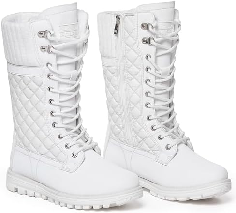 POLAR Womens Faux Fur Warm Thermal Waterproof Outdoor Walking Snow Winter Rubber Sole Calf Boots