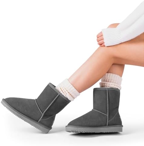 DREAM PAIRS Women's Shorty-New Mid Calf Winter Snow Boots