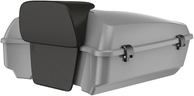 Advanblack 2026 Road Glide Tour Trunk Pack Dark Billiard Gray Chopped Tour Trunk Pack Backrest Pad for '97-'26 Harley Touring Road King Street Glide Electra Glide CVO models