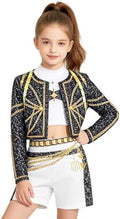 Pop Star Costume Kids Girls Fantasy Stage Outfit Halloween Costumes Set