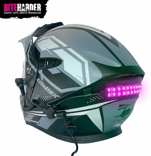 BITEHARDER Snowmobile Helmet Safety Light, Pink