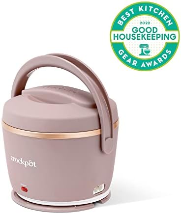Crock-Pot 20oz Portable Electric Food Warmer, Personal Lunch Box Keeps Food Spill-Free & Warm, Ideal for Travel, Work, School, Car, On-the-Go, Dishwasher-Safe, Giftable, Blush Pink (Pack of 4)