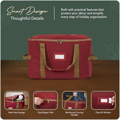Covermates Treasurekeeper Storage Bag, 19.25" L x 13" W x 12.5" H, Red