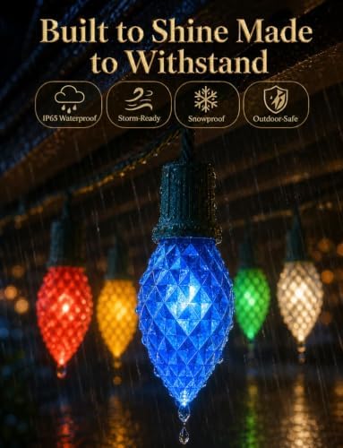 App Controlled C9 Christmas Lights, 100FT 100 LEDs, Connectable