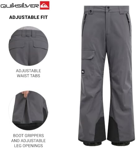 Quiksilver Men's Water Resistant Winter Insulated Snow Pants