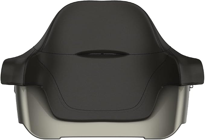 Advanblack Road Glide Tour Trunk Pack Industrial Gray King Tour Trunk Pack Luggage +Wrap-Around Backrest Pad for '97-'25 Harley Touring Road King Street Glide Electra Glide CVO Models