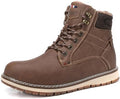 ANALEAF Mens Snow Boots Warm Winter Boots Non Slip Outdoor Fur Lined Shoes