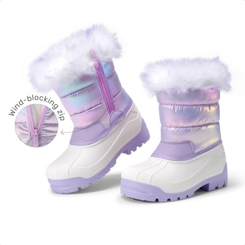 DREAM PAIRS Girls Snow Waterproof Winter Boots