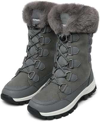 DREAM PAIRS Women's Waterproof Mid Calf Snow Boots
