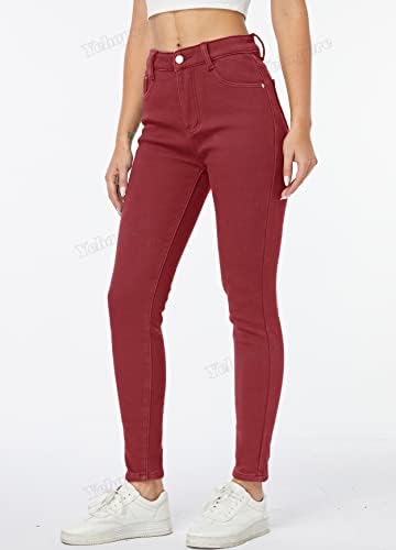 Yehopere Women's Winter Fleece Lined Jeans Slim Fit Warm Skinny High Waist Denim Jean