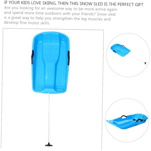 Sturdy Plastic Snow Sled with Handles for Boy Girl and Adults