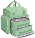 YOREPEK XL Nail Polish Organizer Bag Holds 96 to 100+ Bottles, Sage Breeze