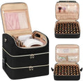 CUBETASTIC Portable Nail Polish Organizer Case Holds 117 Bottles - 3-Layer Nail Tech Kit with Storage Bag & Shoulder Strap, Extra Large Nail Supplies Travel Carrying Box