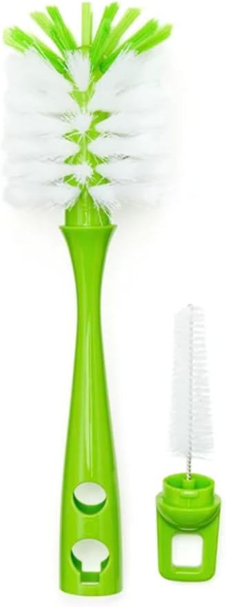 Baby ganics 16 Ounce Dish Dazzler Foaming Dish and Bottle Soap with Refill Kit BUNDLED with Two (2) Bottle Brushes BONUS