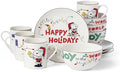 Lenox Snoopy Christmas Porcelain 12-Piece Dinnerware Set for 4