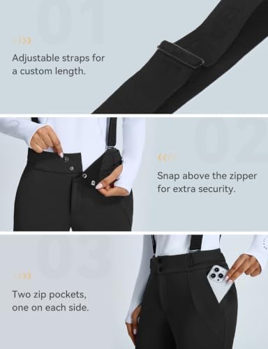 baleaf Waterproof Snow Pants Womens Insulated Ski Bibs