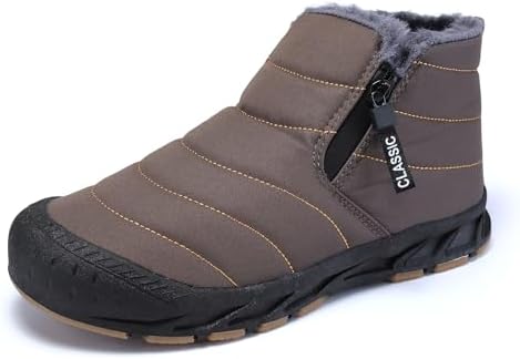 Jakcuz Women Snow Boots Water-resistant Side Zipper