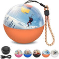Memory Sphere Lamp, Crystal Ball Video Player 2.8" Memory Orbs Ornament 4GB Uploadable Videos & Photos, Personalized Unique Desk Night for Couples Friends Birthday Christmas (Orange Memory Orb)