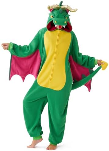 Spooktacular Creations Halloween Dalmatian Dragon Cow Costume, Animal Costume Hooded Jumpsuit for Halloween Cosplay Party
