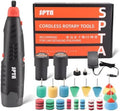 Cordless Rotary Tool, SPTA Powerful Mini Detail Polisher Kit, 36Pcs 12V Li-ion Battery 5,000-25,000 RPM Micro Auto Detailing Car Polisher Polishing Foam Pad Set for Buffing Polishing Sanding Cleaning
