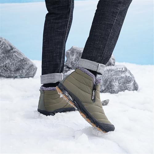 Jakcuz Women Snow Boots Water-resistant Side Zipper