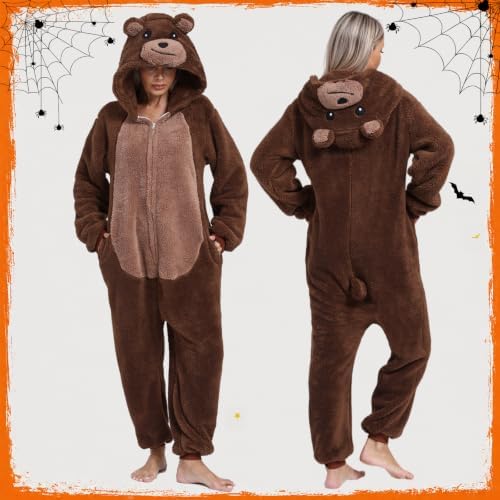 Adult Onesie Pajamas Animal One Piece Costume Halloween Cosplay for Women Men