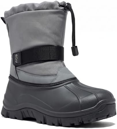 EQW Men's Waterproof Snow Boots, Insulated -25°F Non-Slip Winter