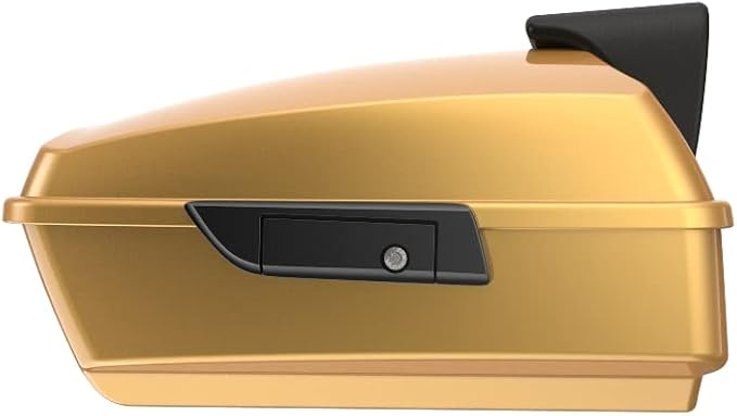 Advanblack Road Glide Tour Trunk Pack Black Hills Gold Chopped Tour Trunk Pack Backrest Pad for '97-'25 Harley Touring Road King Street Glide Electra Glide CVO models