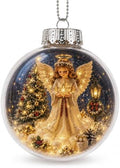 Glowing Christmas Story Ornament, Light Up Clear Ball for Christmas Tree