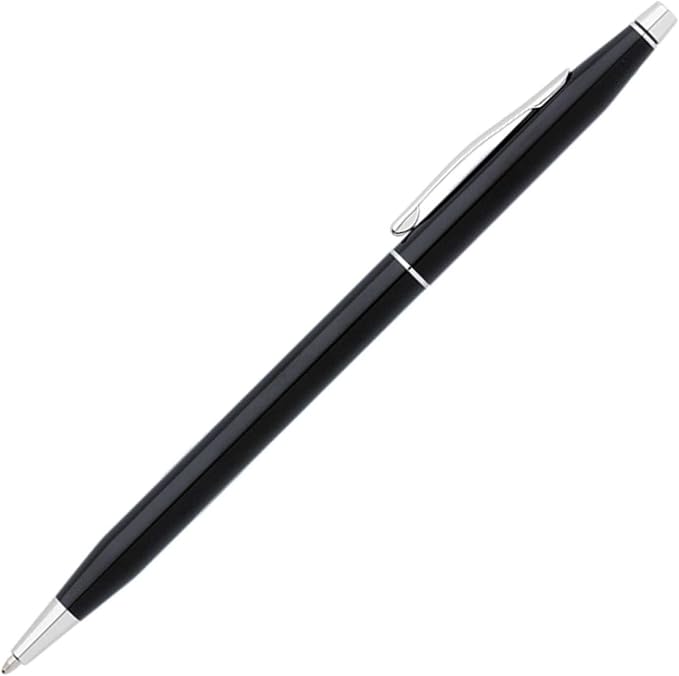 Cross Classic Century Lustrous Black Lacquer and Polished Chrome Appointments Refillable Ballpoint Pen Presented in a Luxury Gift Box