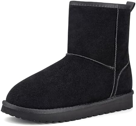 Mishansha Suede Winter Snow Boots for Women Warm Faux Fur Lined Waterproof