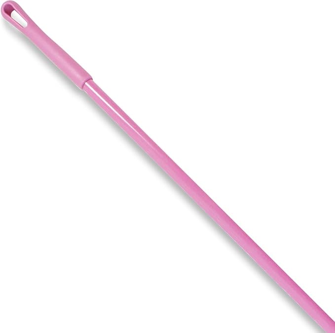 SPARTA Fiberglass Broomstick Replacement Broom Handle with Acme Threaded Tip for Industrial Cleaning Tools, Fiberglass, 60 Inches, Pink, (Pack of 12)