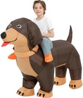 One Casa Inflatable Dog Costume for Kids,Blow Up Ride Dachshund Suit